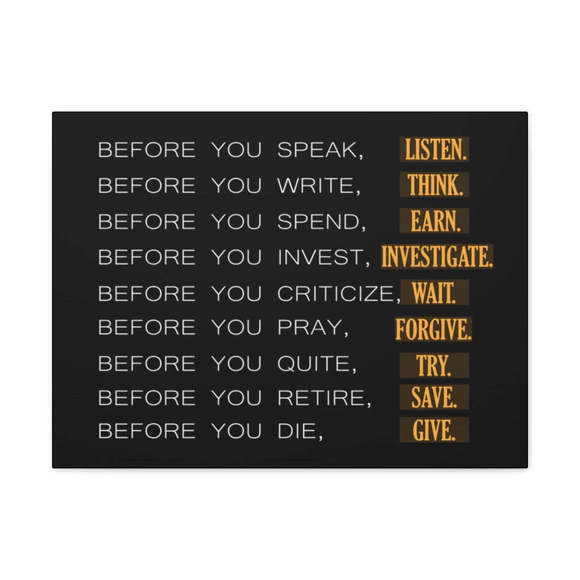 Inspirational Wall ArtBefore You Motivation Wall Decor for Home Office Gym Ins